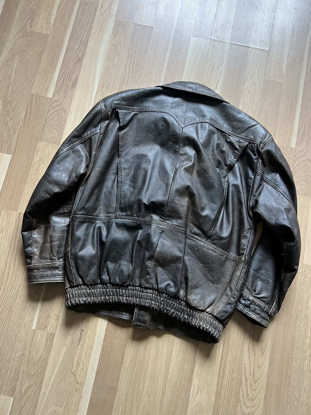 Vintage Vintage avirex style bomber aviator brown 2000s leather Size US M / EU 48-50 / 2 - 6 Thumbnail
