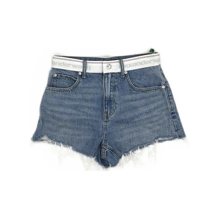 Alexander Wang Alexander Wang Blue Denim High Waisted Shorts - Size 27" / US 4 / IT 40 - 2 Thumbnail