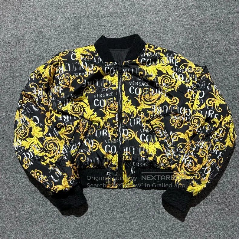 Versace Versace Black floral full print logo double-sided pilot Size US XS / EU 42 / 0 - 3 Thumbnail