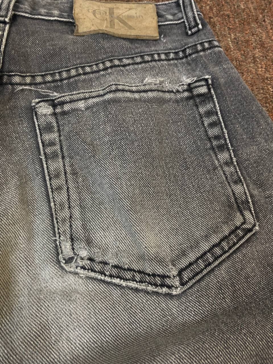 vintage calvin klein distressed denim made in usa