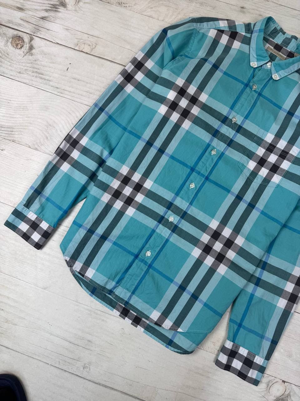Burberry Burberry Brit Nova Check Blue Shirt Button Up Size US M / EU 48-50 / 2 - 3 Thumbnail