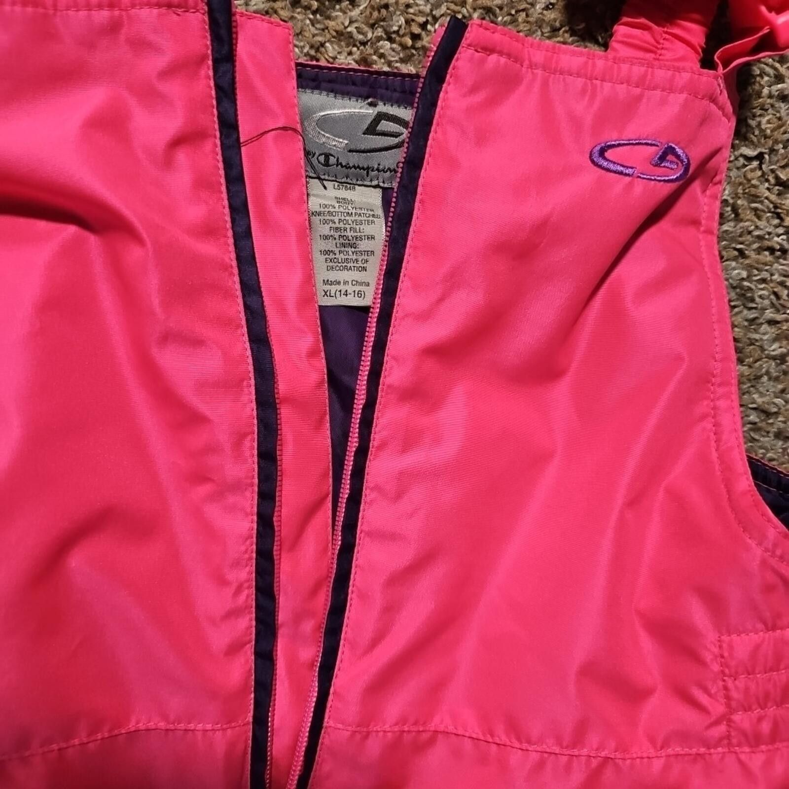 Champion CG Champion Pink Bib Snowpants XL(14-16) Size ONE SIZE - 3 Thumbnail
