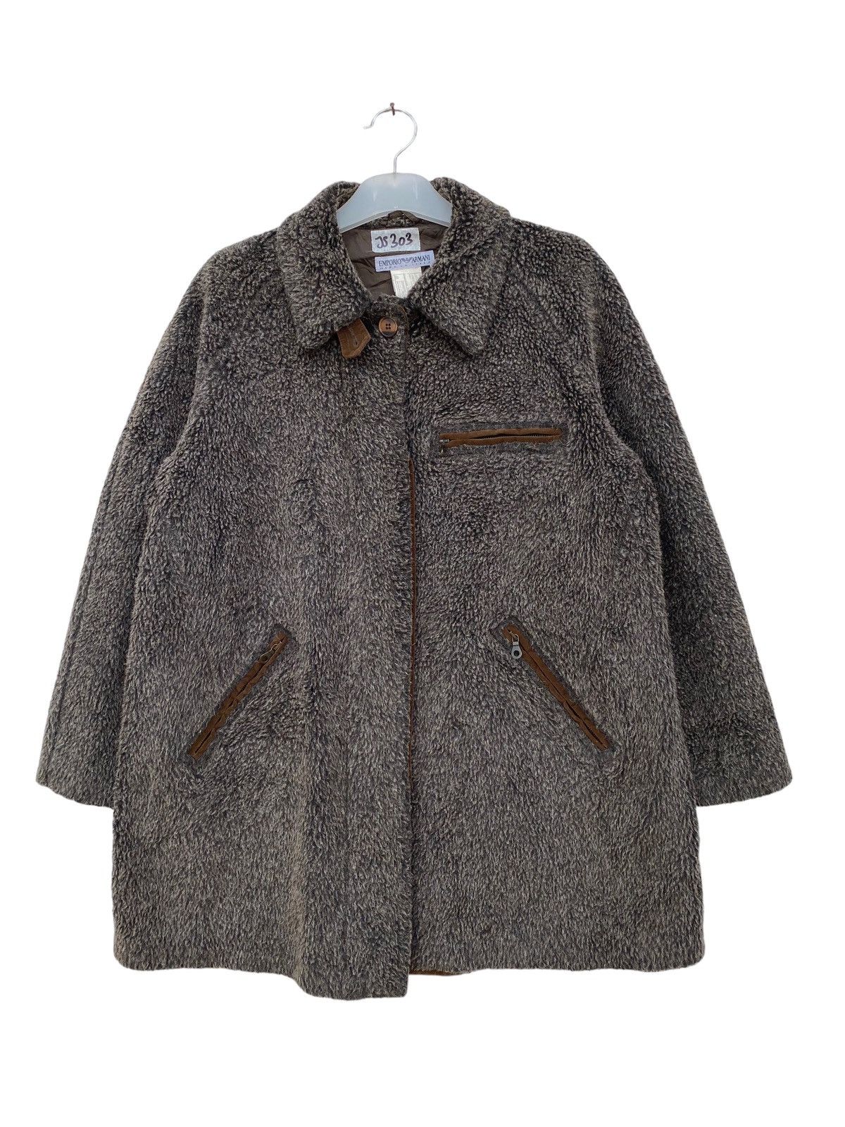 ジャケット・アウター EMPORIO ARMANI 90s Fur Poly Jacket Vintage Emporio Armani Shearling Jacket - Etsy