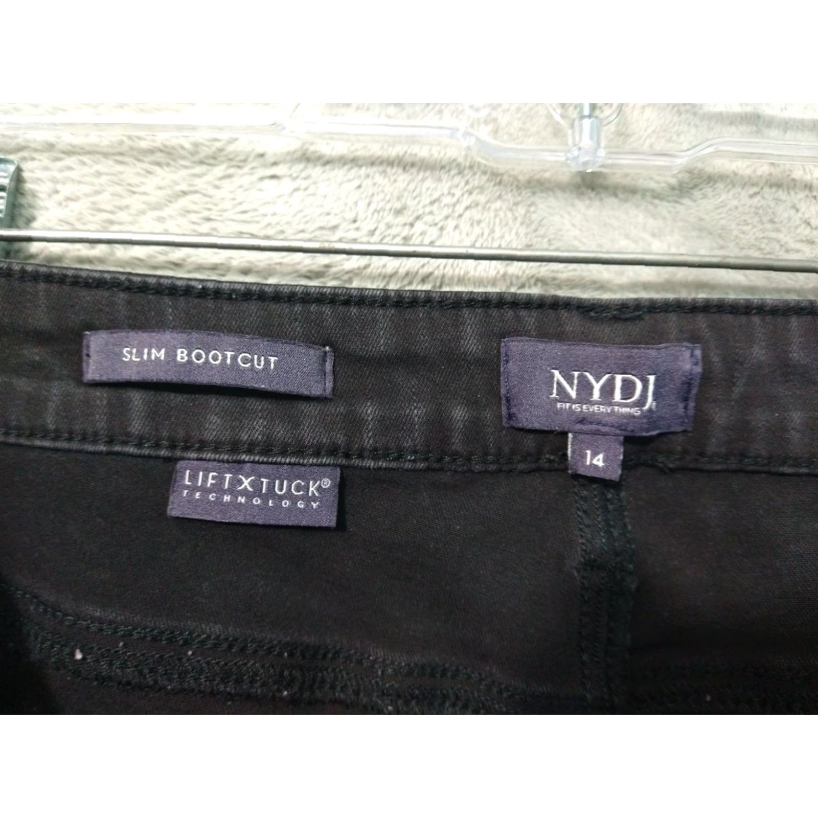 NYDJ NYDJ Jeans Womens 14 Black Denim Slim Bootcut High Rise Stretch 5-Pocket Delivery: Regular Mens, Womens, Girls, or Boys not applicable Size 36" / US 14 / IT 50 - 7 Thumbnail
