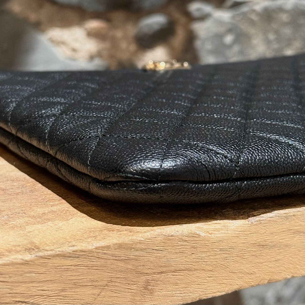 Chanel Chanel Black Caviar Quilted Medium Boy O-Case Pouch Size ONE SIZE - 7 Thumbnail