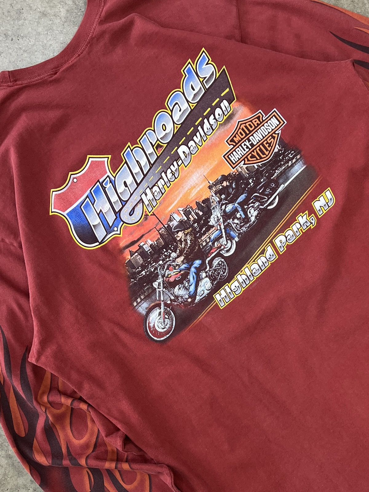 Harley Davidson Vintage 2009 Harley Davidson Flame Highroads New Jersey XL Size US XL / EU 56 / 4 - 1 Thumbnail
