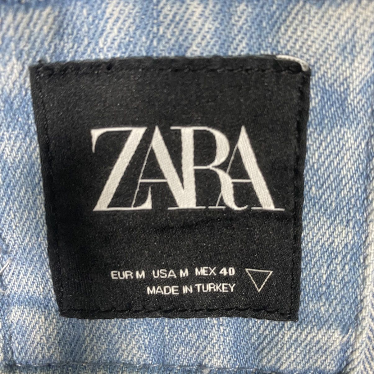Zara Zara Distressed Denim Trucker Painted Jacket M Size Size US M / EU 48-50 / 2 - 11 Thumbnail