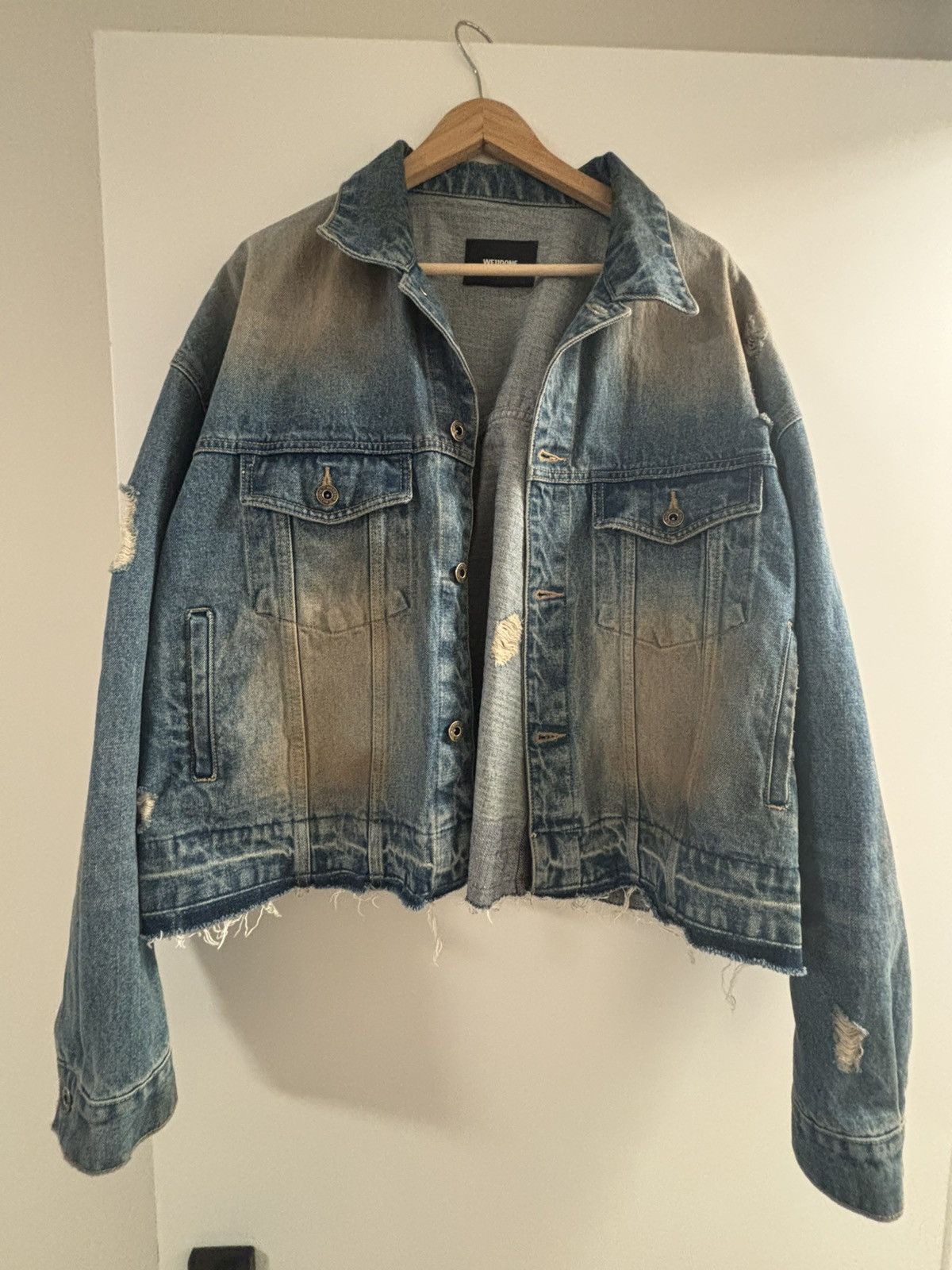 WE11DONE We11done Blue Distressed Denim Jacket Size US M / EU 48-50 / 2 - 1 Thumbnail