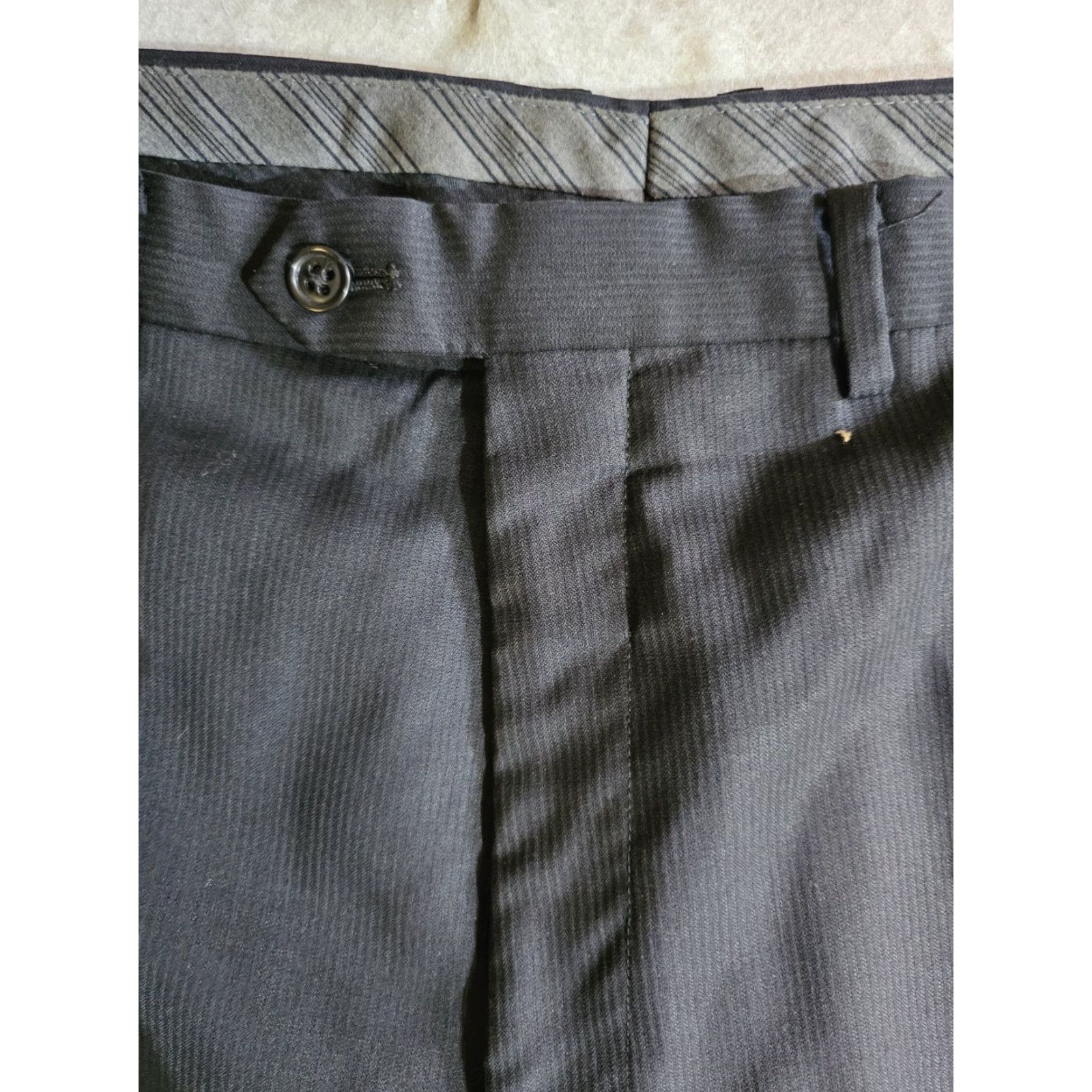 Calvin Klein VINTAGE Calvin Klein Signature Navy Blue Wool 2pc Suit Mens Sz 48 Reg Pants 43 Reg Black Navy Blue 100% Wool 2 Piece Suit Mens Sz 48 Reg Pants 43 Reg Size 48R - 5 Thumbnail