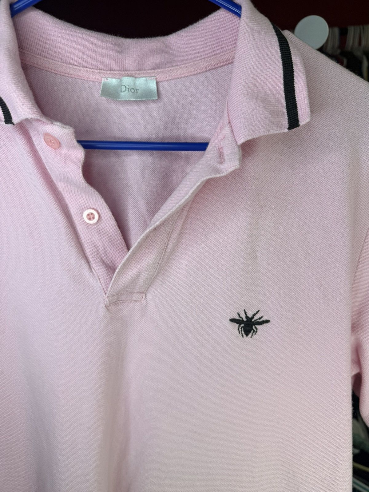 Dior Dior Homme Hedi Slimane Bee Embroidered Polo Size US L / EU 52-54 / 3 - 2 Thumbnail