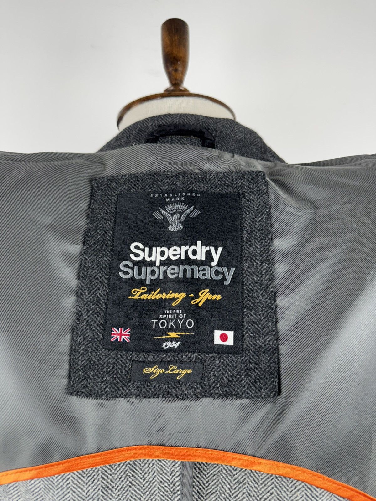 Superdry Men’s Supedry Supremacy Tough Tweed Jacket Gray Coat size L Size US L / EU 52-54 / 3 - 8 Thumbnail