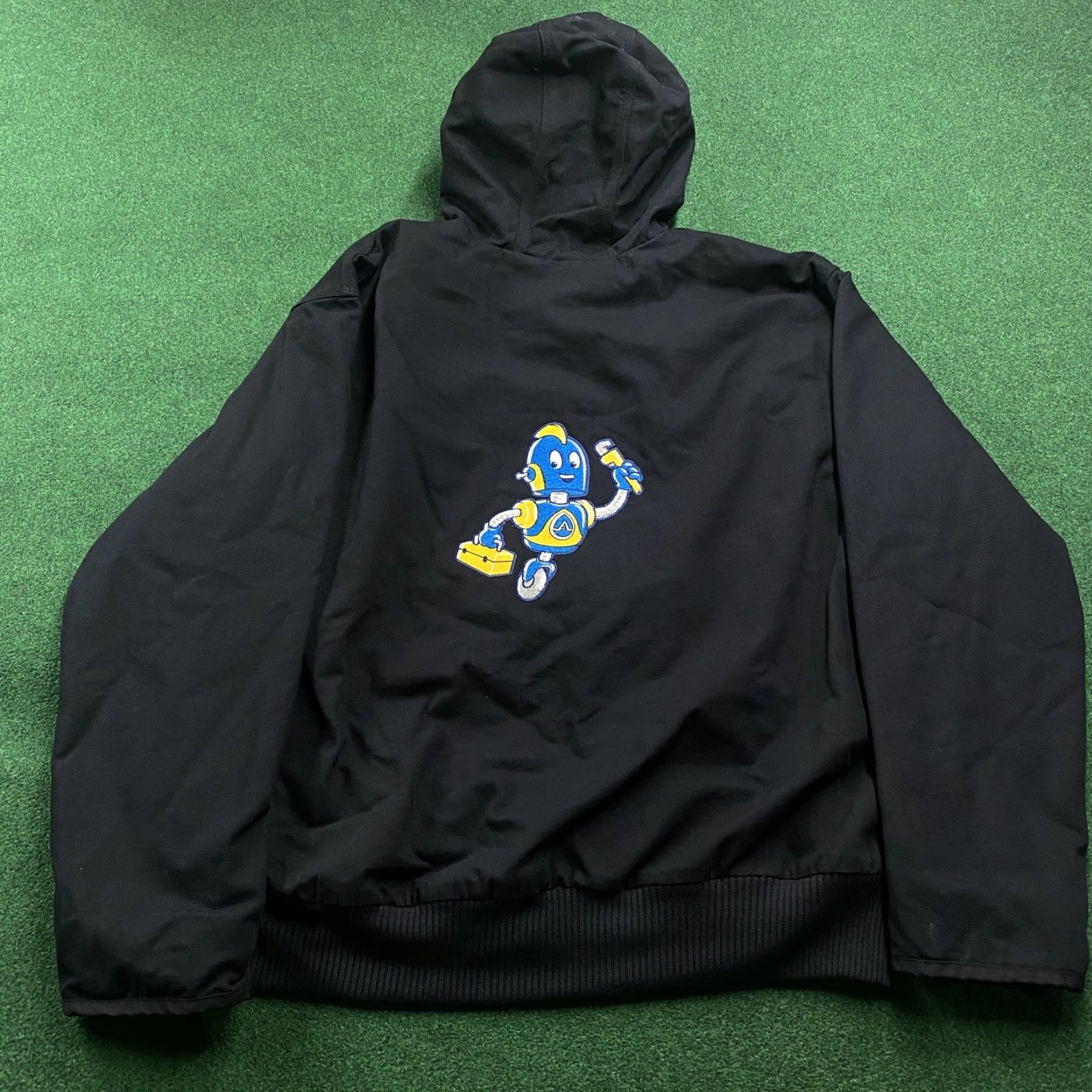 Carhartt VINTAGE Carhartt Jacket Mens XL Black Canvas Quilted Lined Work Hooded Coat Size US XL / EU 56 / 4 - 3 Thumbnail