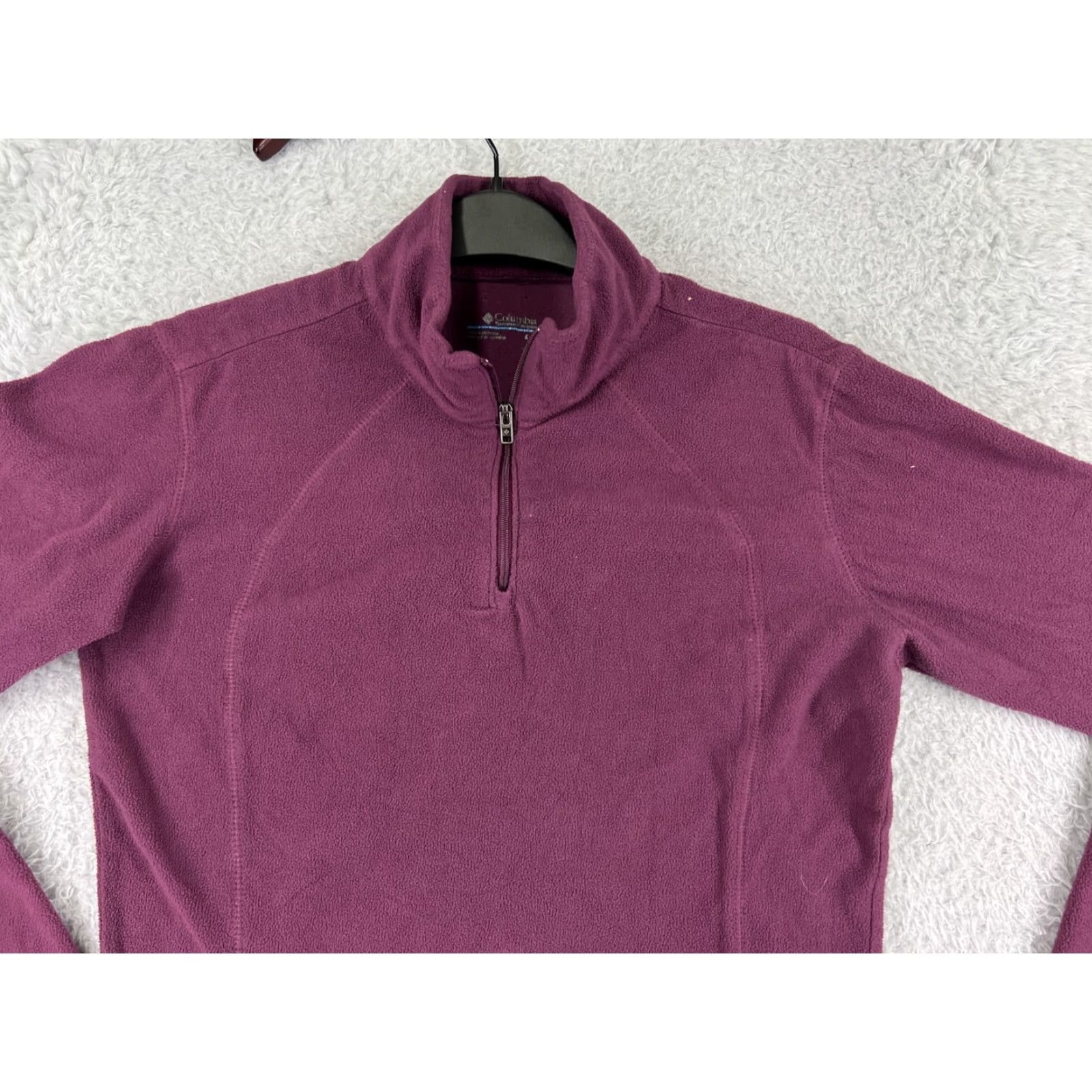Vintage Columbia Sweater Womens Small Purple Fleece 1/4 Zip Mock Neck Polyester Hiking Size S / US 4 / IT 40 - 4 Thumbnail