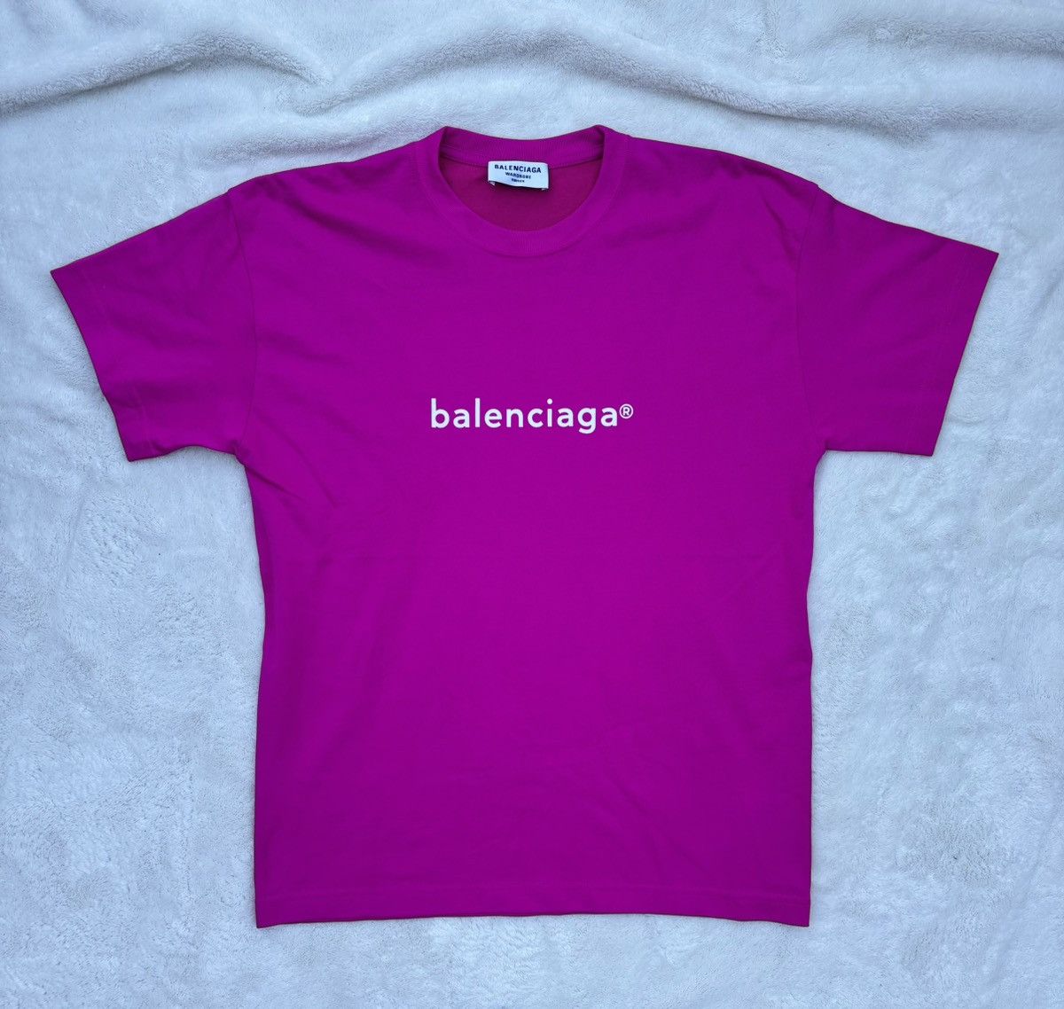 Balenciaga Balenciaga Fuchsia Copyright Logo Tee Size US M / EU 48-50 / 2 - 1 Thumbnail
