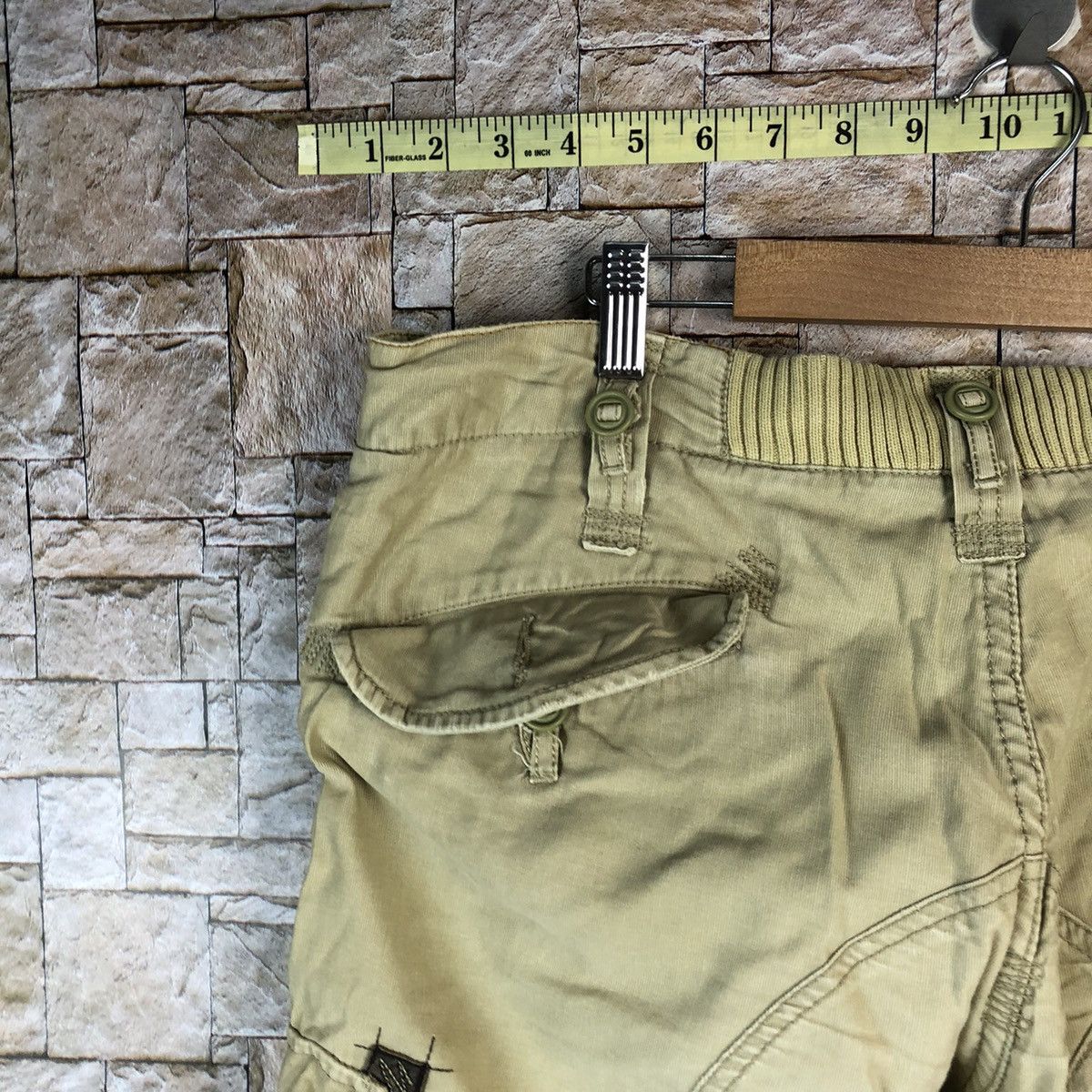 Japanese Brand Back Number Brown Cargo Multipocket Pants #A1134 Size US 35 - 19 Thumbnail