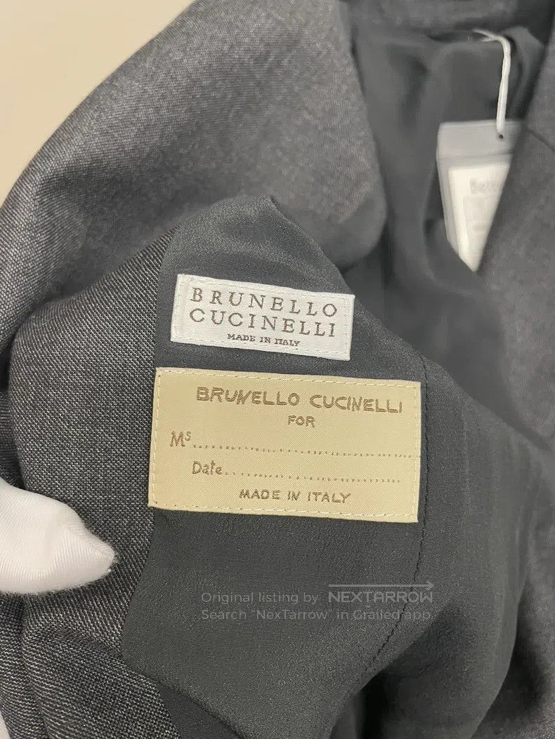 Brunello Cucinelli Brunello Cucinelli Grey New Wool Suit Size XXS / US 00 / IT 34 - 6 Thumbnail
