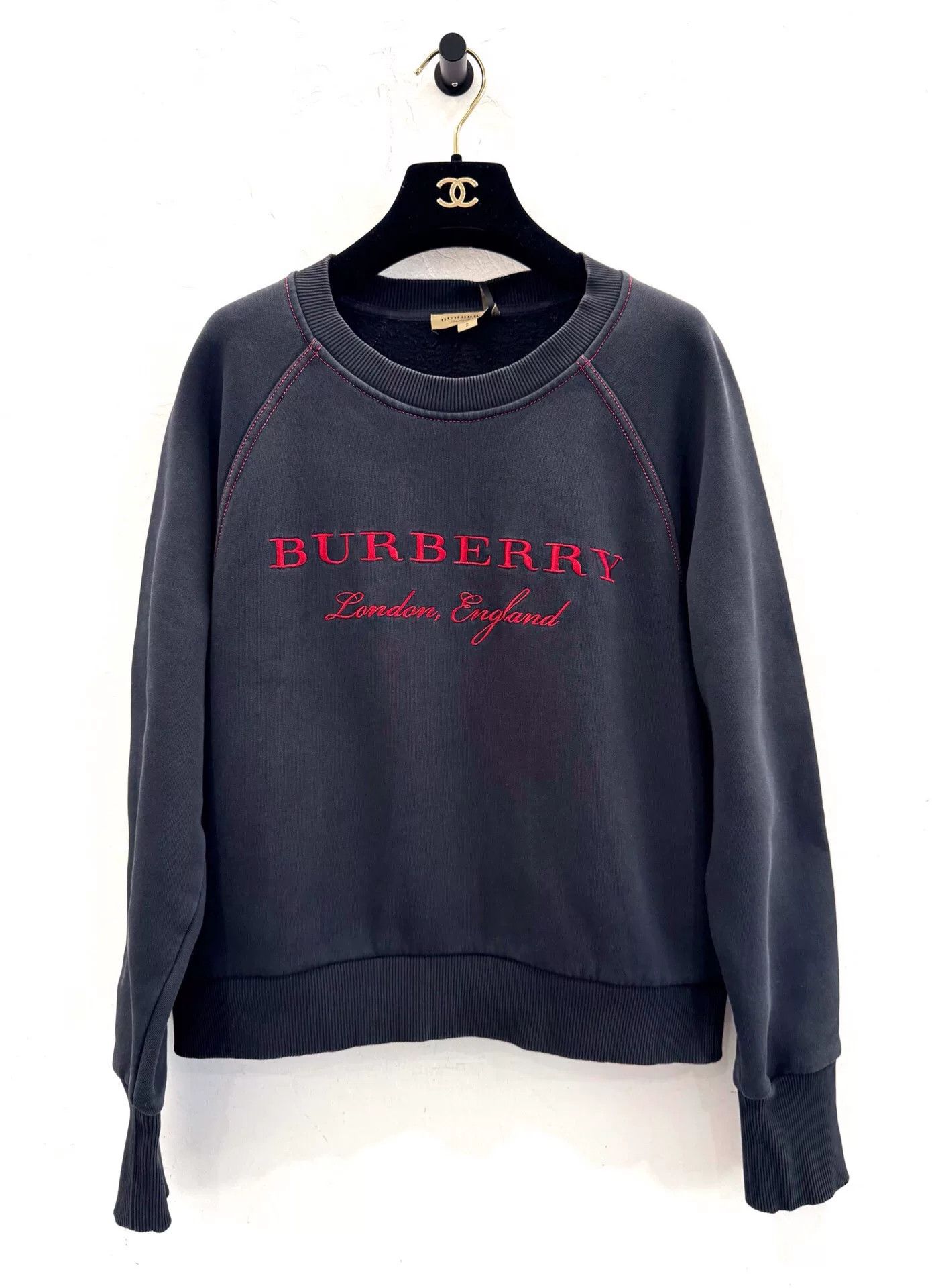 Burberry Burberry Women's Letter Embroidery Logo Sweatshirt Size S / US 4 / IT 40 - 1 Thumbnail