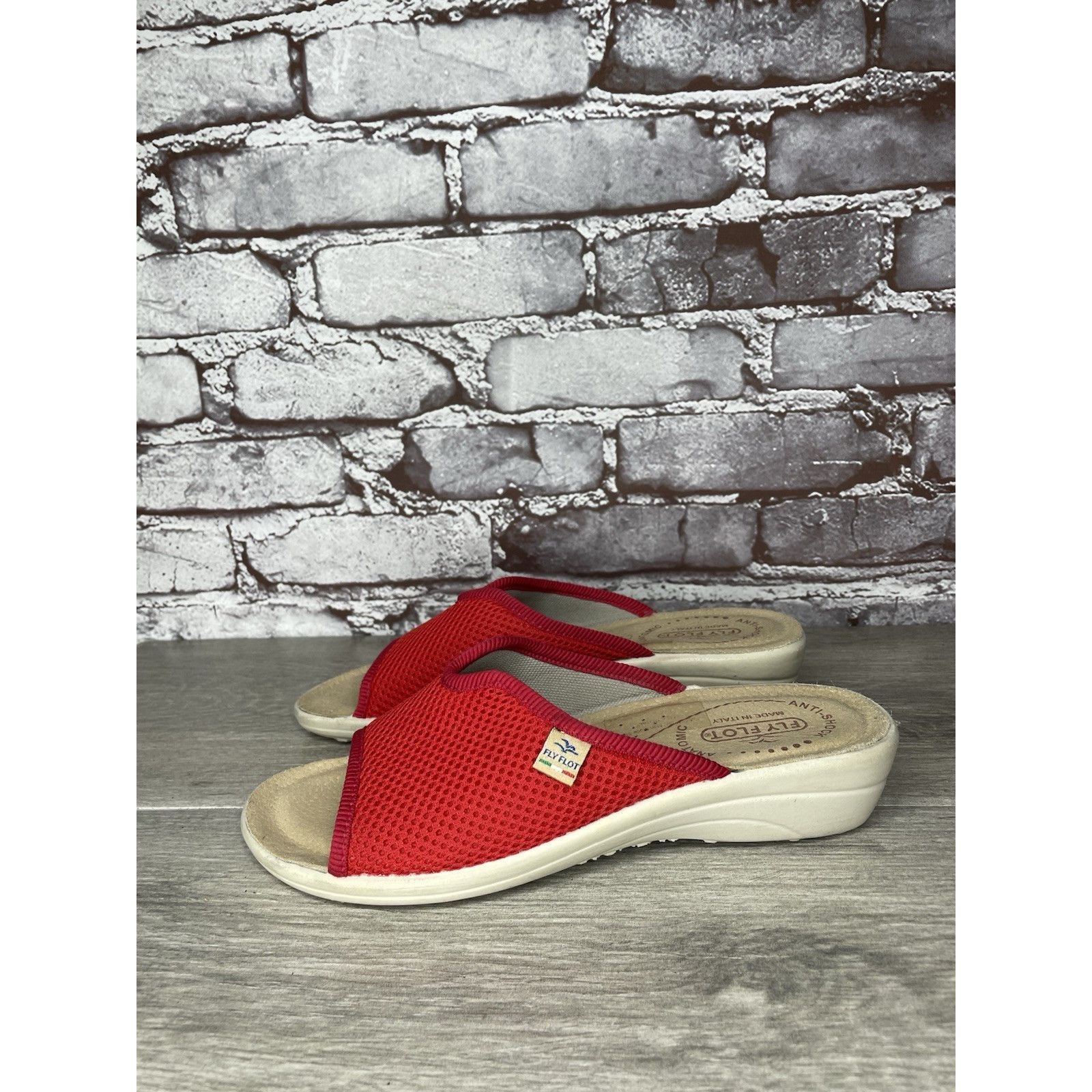 Other Fly Flot Anatomic Red Mesh Slide Wedge Comfort Casual Sandal Size US 6 / IT 36 - 13 Thumbnail