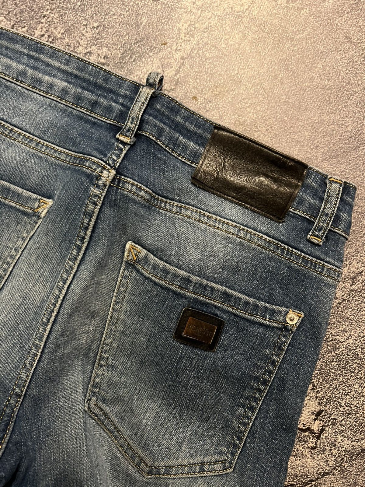 Vintage Skinny Faded Distressed Jeans / Y2K Archive Streetwear 90 Size US 30 / EU 46 - 7 Thumbnail