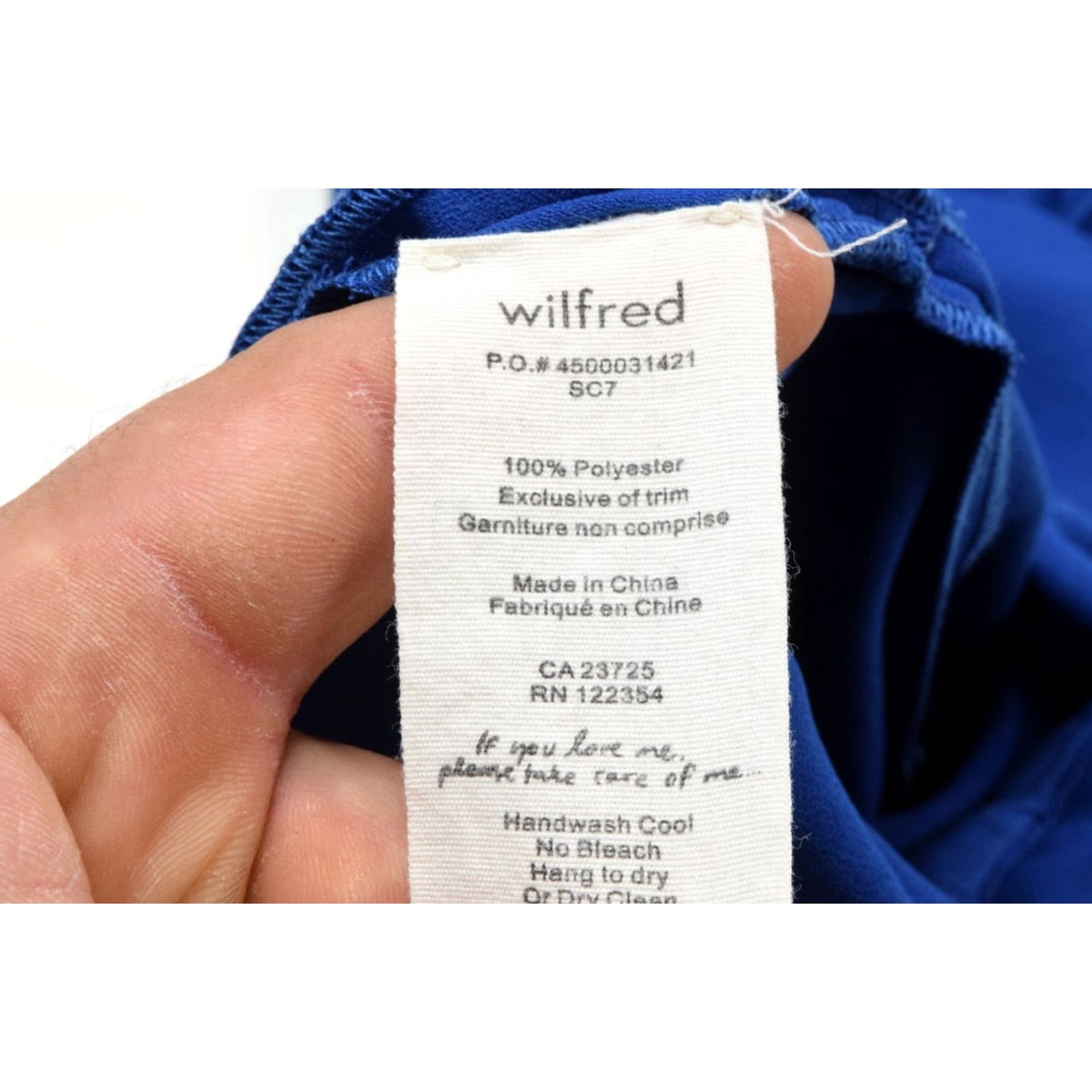Vintage Wilfred Blouse Sleeveless Open-Back Royal Blue 8 Womens Lightweight Casual Crew Neck Polyester Blouse Size M / US 6-8 / IT 42-44 - 7 Thumbnail