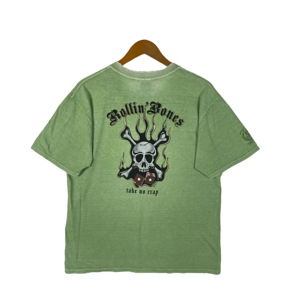 Vintage Vintage ROLLIN' BONES Las Vegas Money Dyed Distressed Tee Size US M / EU 48-50 / 2 - 1 Thumbnail