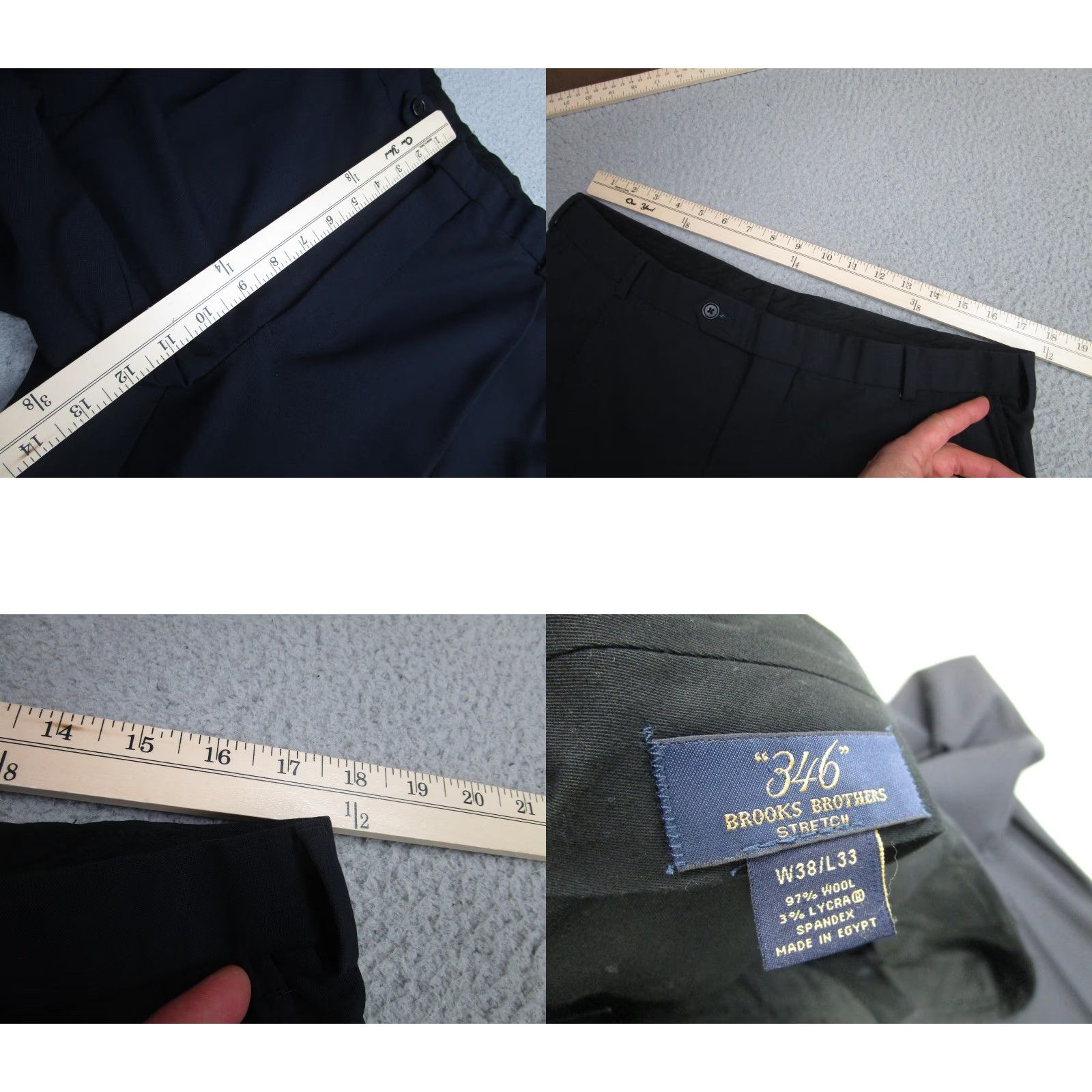 Brooks Brothers Brooks Brothers Pants Mens 38x33 Navy 346 Stretch Wool Dress Pleated Slacks Size US 38 / EU 54 - 8 Thumbnail