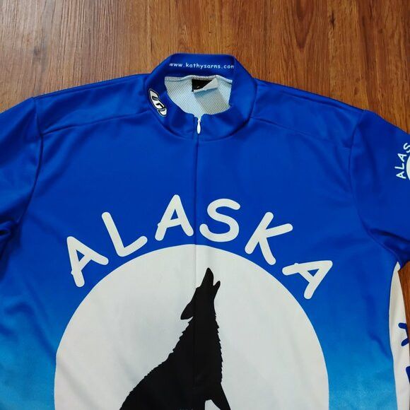 Other Vintage Louis Garneau Alaska Wolf Full Moon Cycling Jersey Size US L / EU 52-54 / 3 - 1 Thumbnail