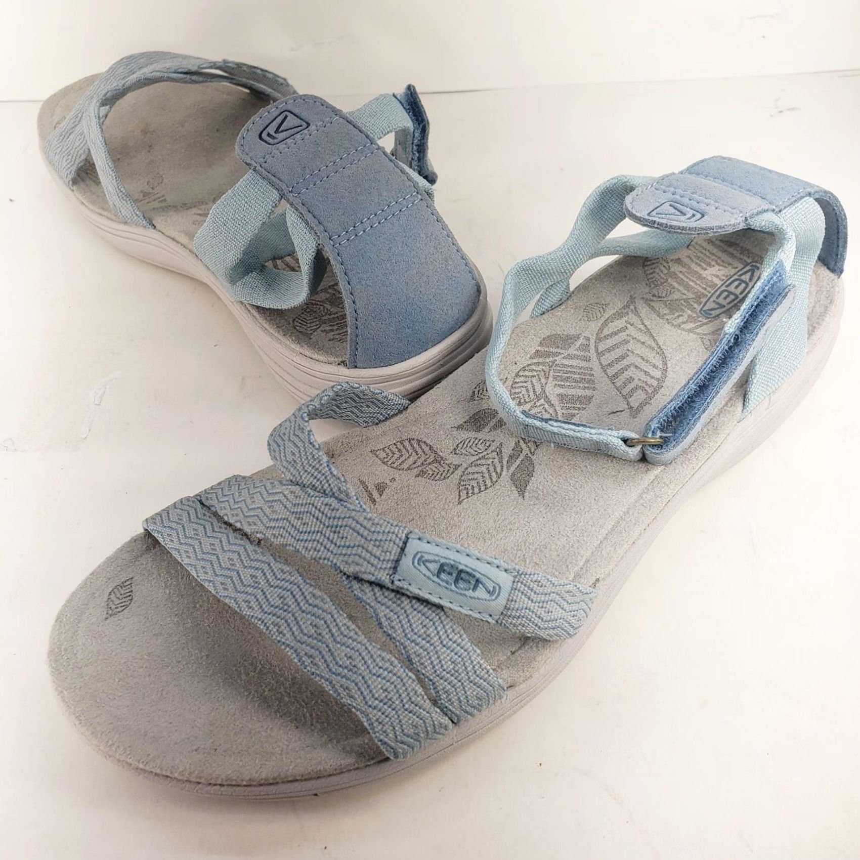 KEEN KEEN Women's Sandals Cute Strappy 9 Blue Gray Summer EUC!! Size US 9 / IT 39 - 2 Thumbnail