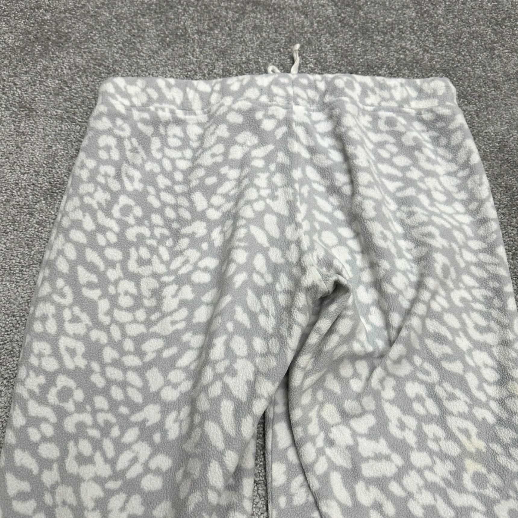 Old Navy OLD NAVY Lounge Pants Womens Petite Small White Geometric Fleece Mid Rise Straight Size 28" / US 6 / IT 42 - 4 Thumbnail