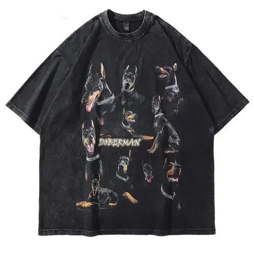 Japanese Brand 90s Doberman Oversized Printed Vintage T Shirt Size US M / EU 48-50 / 2 - 4 Thumbnail