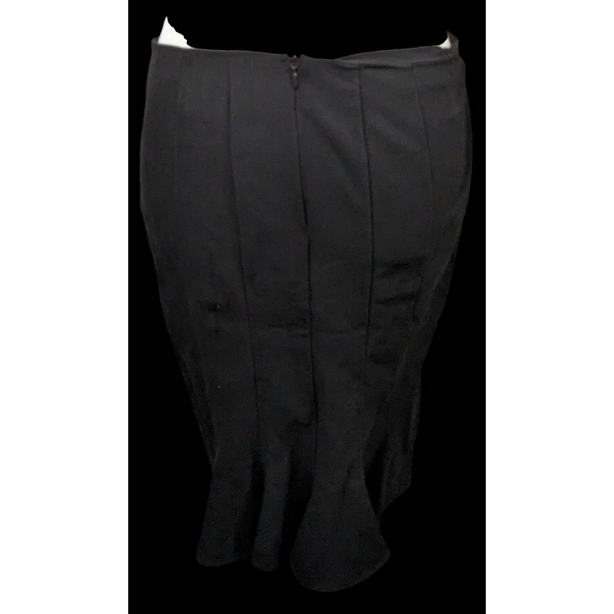 Other Corporate Goth Sailor Button Ruffle Pencil Skirt by BWear Size 30" / US 8 / IT 44 - 2 Thumbnail