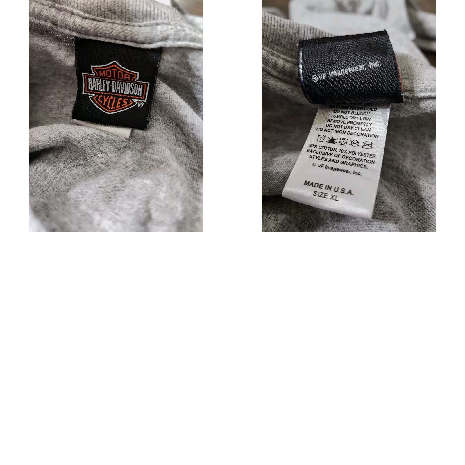 Harley Davidson VINTAGE Harley-Davidson T-Shirt Mens XL Gray 90s Biker Motorcycle Crew Neck Short/Long Sleeve (Double-Sided) United States Size US XL / EU 56 / 4 - 8 Thumbnail