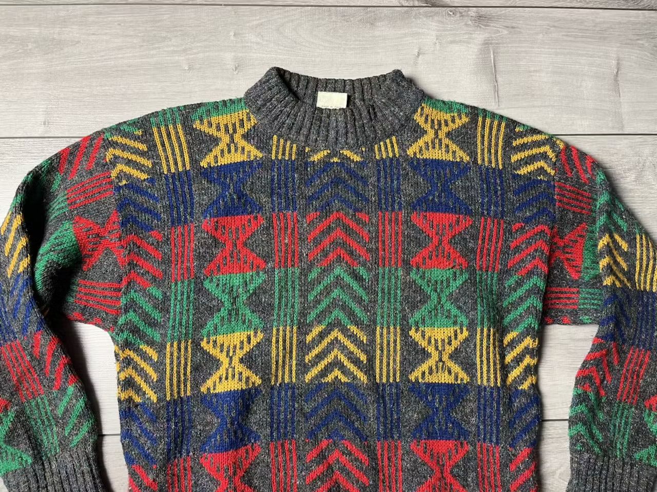 Japanese Brand Vintage sweater coogi style knit size Large Size US L / EU 52-54 / 3 - 3 Thumbnail