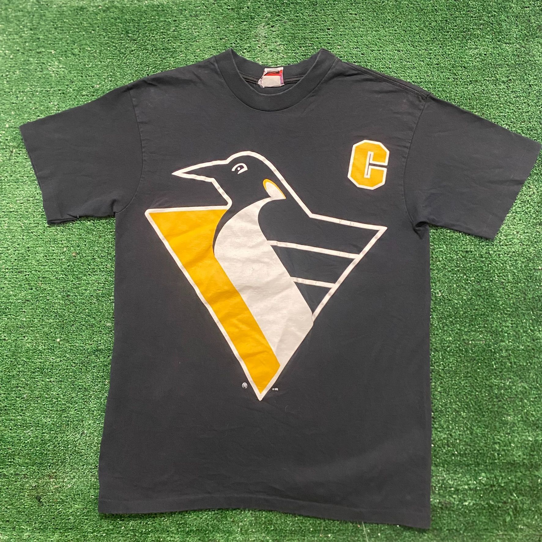 NHL Vintage 90s Pittsburgh Penguins NHL Hockey Single Stitch Tee Size US M / EU 48-50 / 2 - 1 Thumbnail