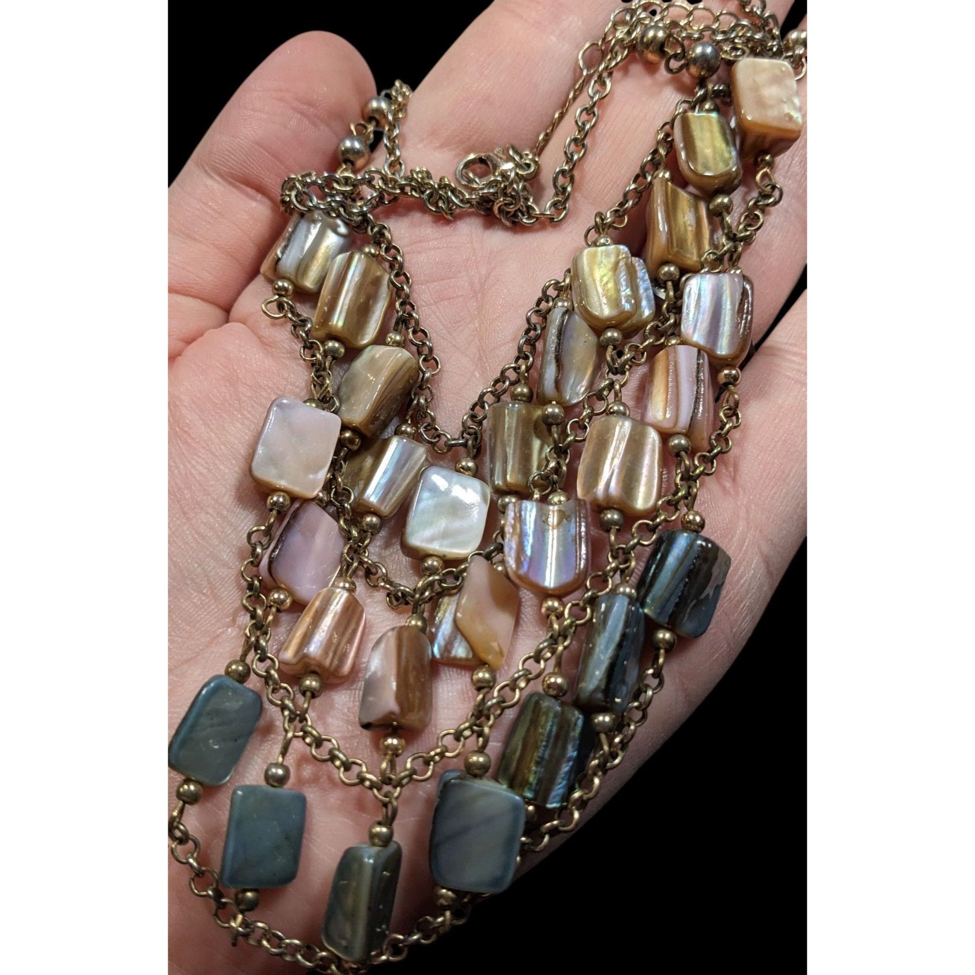 Other Mermaidcore Pastel Rainbow Ombre Shell Bib Necklace Size ONE SIZE - 5 Thumbnail