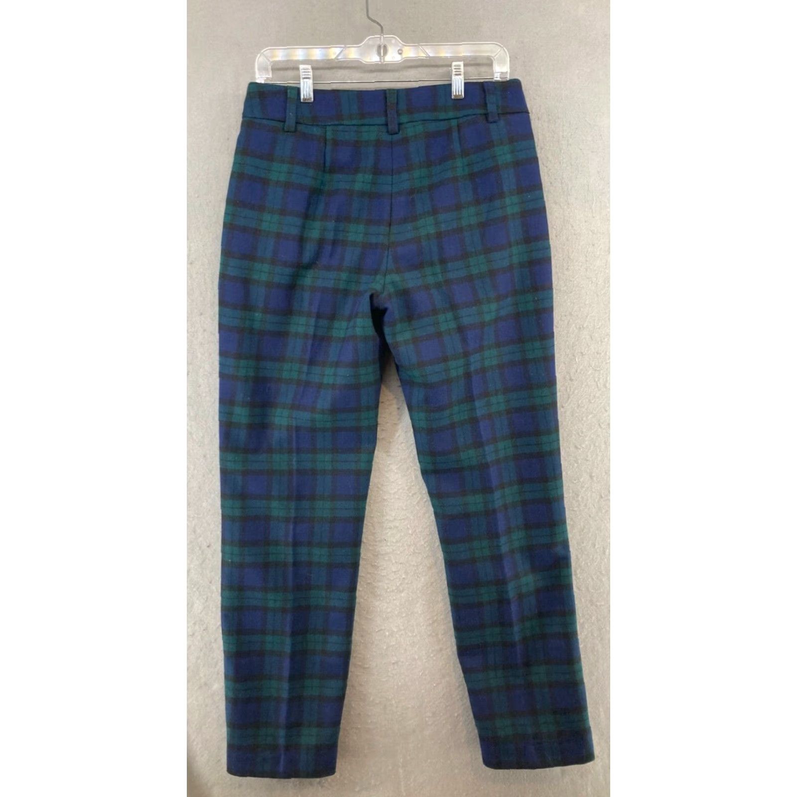 Vintage Chadwicks Womens Pants 6 Blue Plaid Green Lined Dress Pants Casual Workwear Size 28" / US 6 / IT 42 - 7 Thumbnail