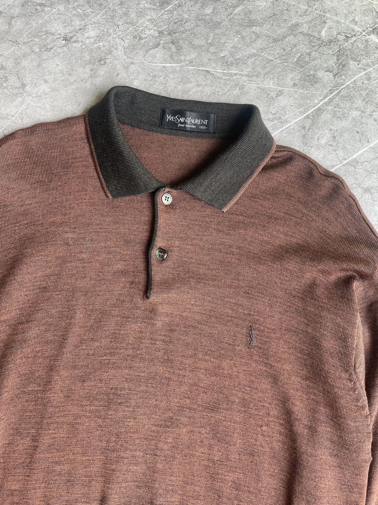 Saint Laurent Paris Yves Saint Laurent YSL Polo shirt Size US L / EU 52-54 / 3 - 2 Thumbnail