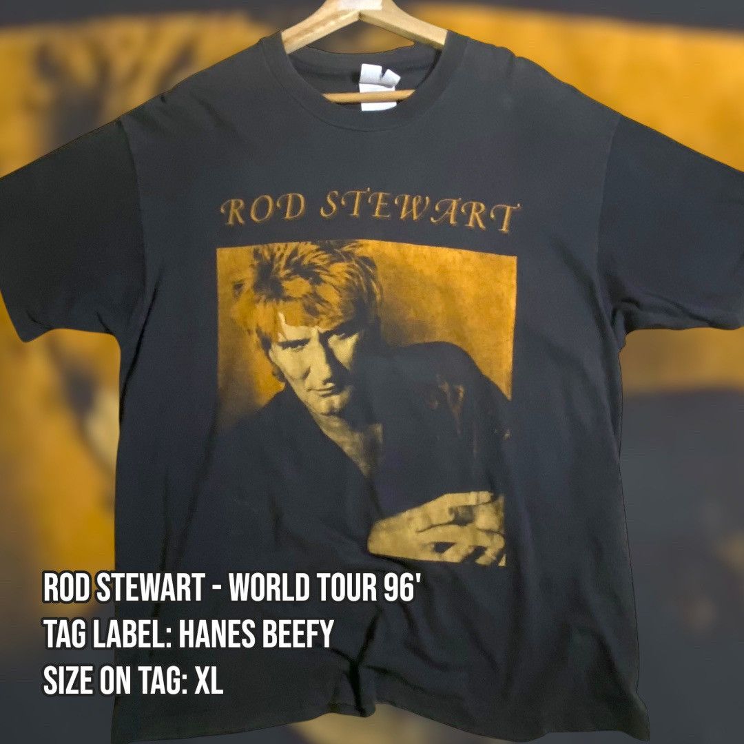 Band Tees × Vintage Rod Stewart World Tour 96 Vintage Band Tee Size US XL / EU 56 / 4 - 3 Thumbnail