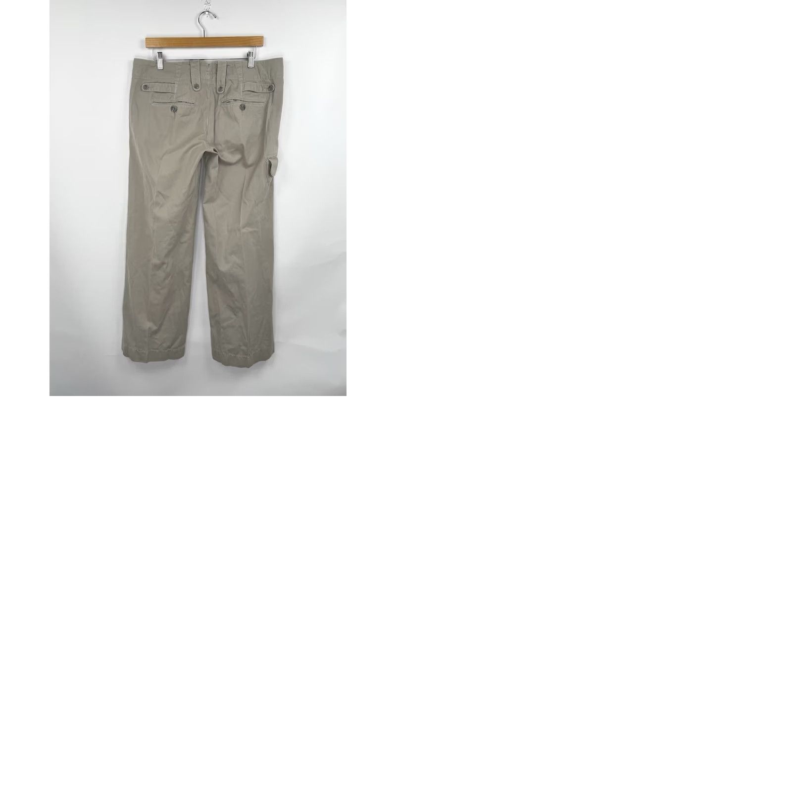 James Perse VINTAGE Standard James Perse Pants Womens 29 Low Rise Cargo Beige 35x31 Wide Leg Size 29" - 9 Thumbnail