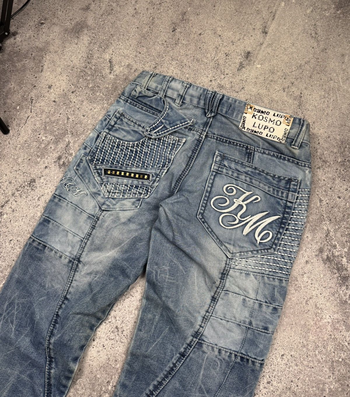 Japanese Brand Archive Kosmo Lupo Jeans Distressed Y2K Denim Pants Rare Size US 30 / EU 46 - 3 Thumbnail