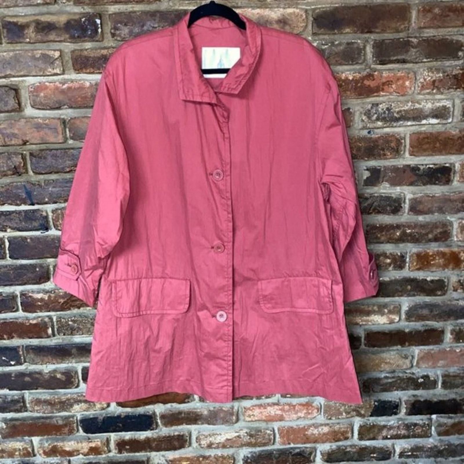 London Fog London Fog Blush Pink Button Down Windbreaker Jacket Small Size S / US 4 / IT 40 - 1 Thumbnail