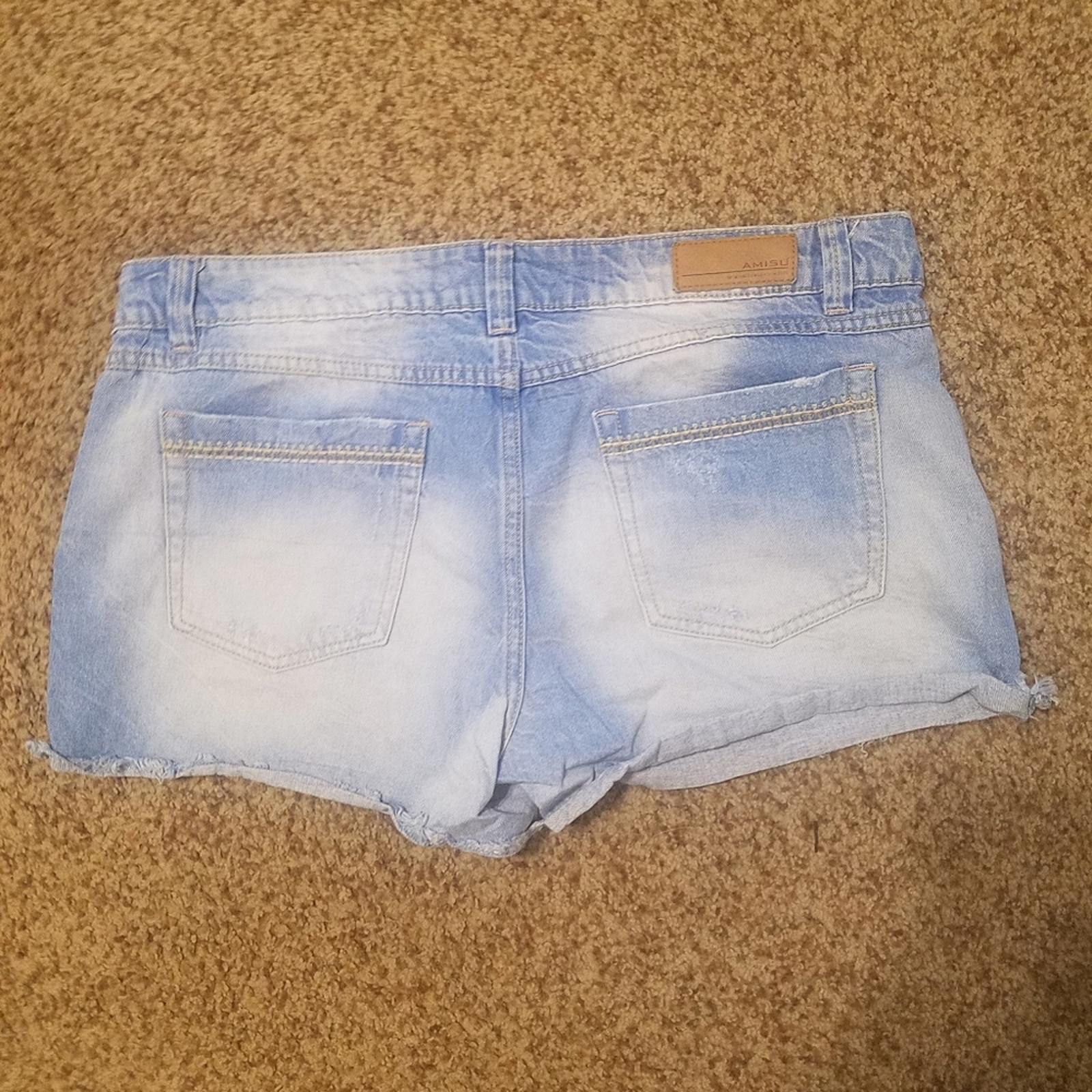 Designer Amisu Denim Co Blue Denim Shorts Size 12 Size 34" / US 12 / IT 48 - 1 Thumbnail