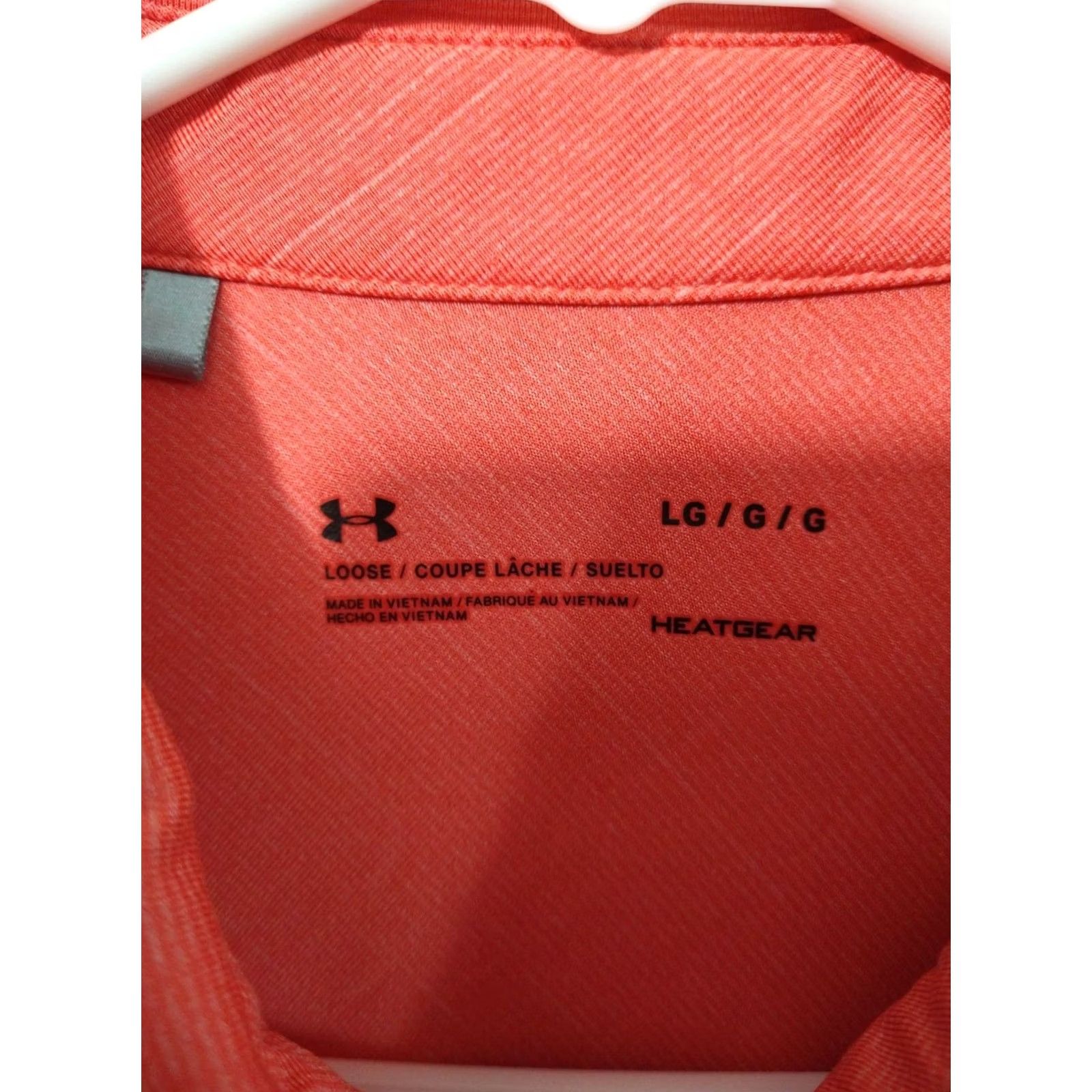 Under Armour Under Armour Shirt Men Large Orange Polo Loose HeatGear Performance Short Sleeve Size US L / EU 52-54 / 3 - 5 Thumbnail