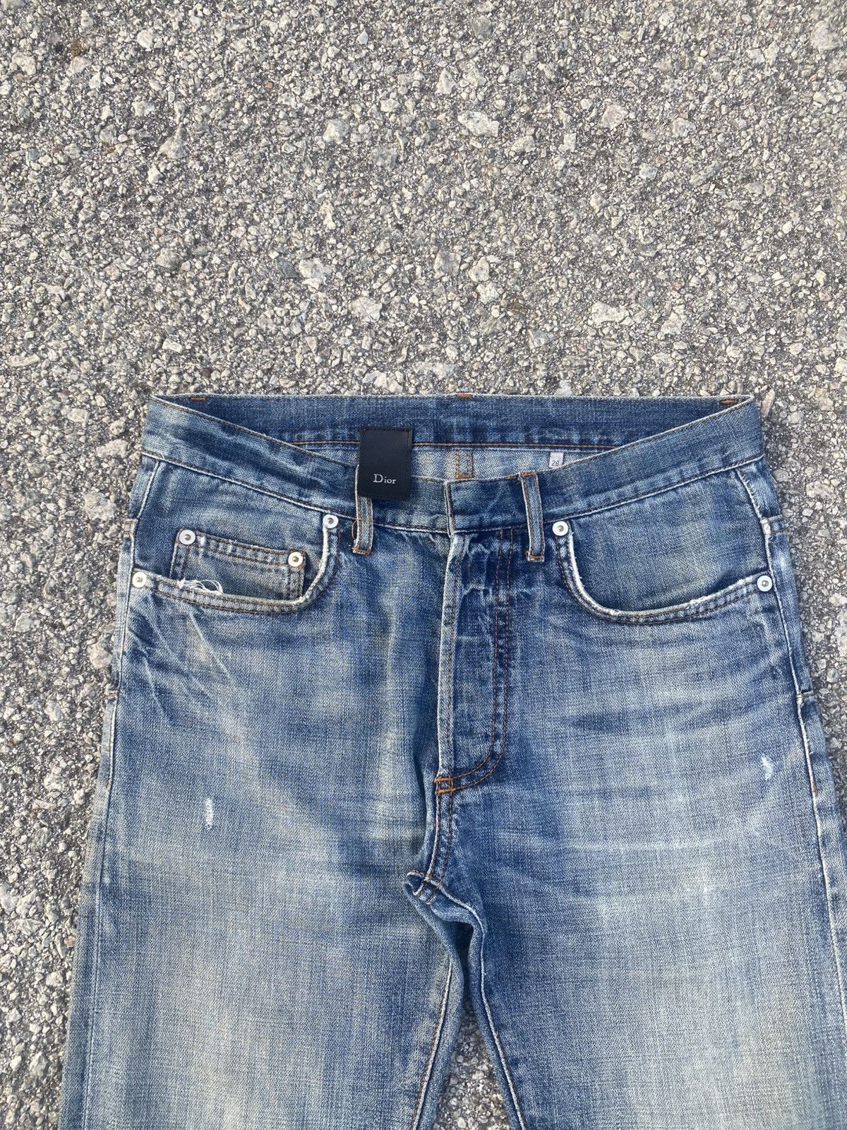 Dior SS08 DIOR HOMME Hedi Slimane Distressed Jeans Size US 29 - 3 Thumbnail