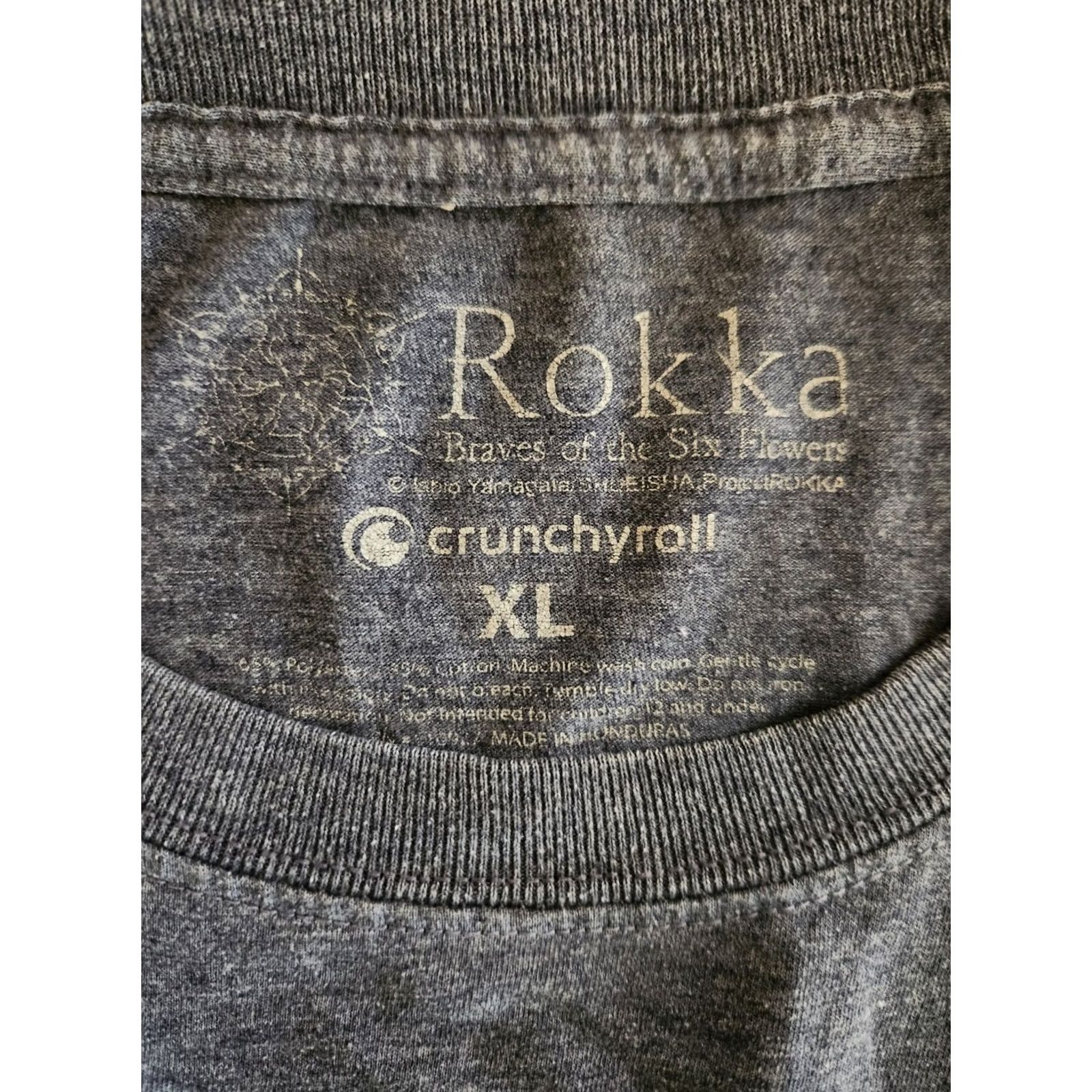 Vintage Crunchyroll Shirt XL Gray Rokka Braves the Six Flowers Unisex Anime Size Size US XL / EU 56 / 4 - 2 Thumbnail