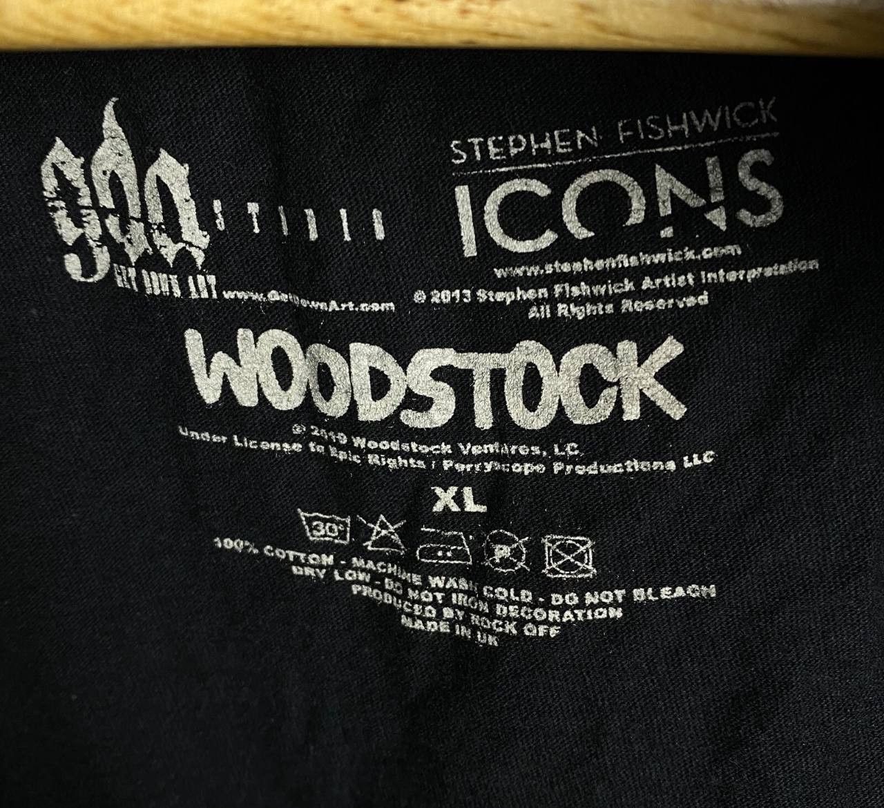Band Tees Woodstock Tee Men's Size XL Black Short Sleeve ` Size US XL / EU 56 / 4 - 4 Thumbnail