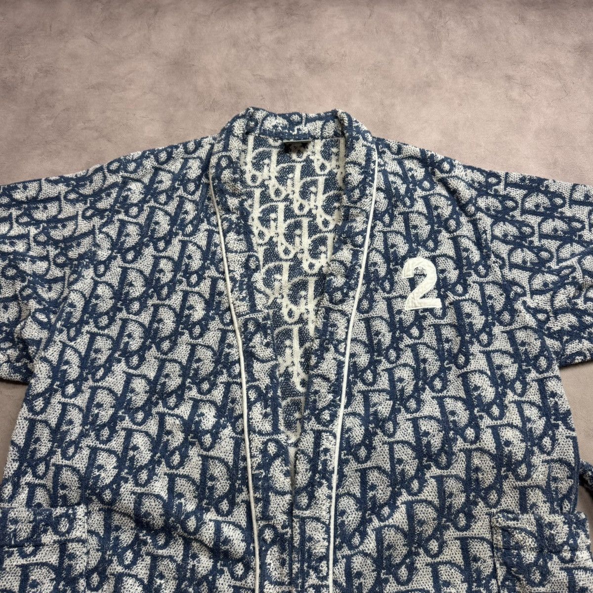 Christian Dior Monsieur Christian Dior Unisex No 2 Blue Monogram Bathrobe Towel Gown Size US M / EU 48-50 / 2 - 4 Thumbnail