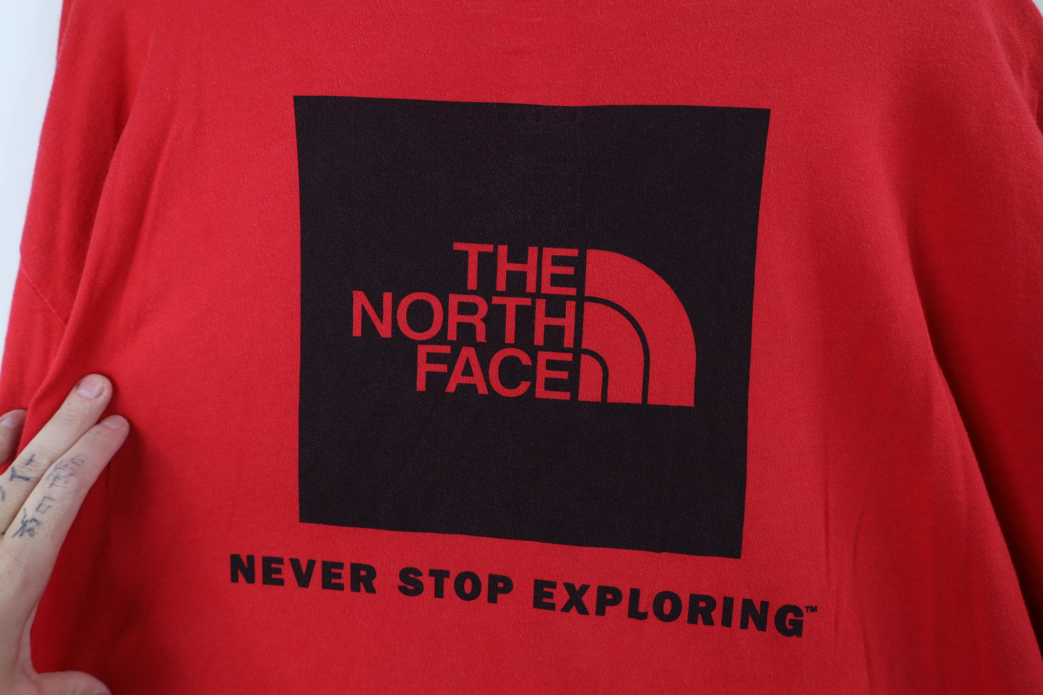 The North Face Vintage Y2K The North Face Box Logo Long Sleeve T-Shirt Red Size US XXL / EU 58 / 5 - 10 Thumbnail