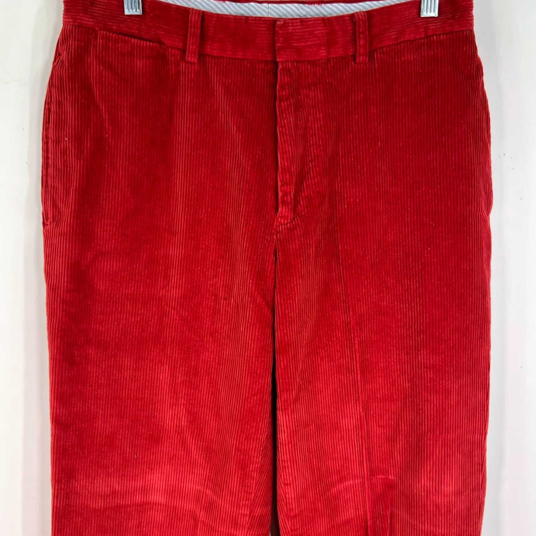 Tommy Hilfiger VINTAGE Tommy Hilfiger Corduroy Pants Slim? Baggy Straight Leg Mens 32 Inseam 30 Red Size US 32 / EU 48 - 2 Thumbnail