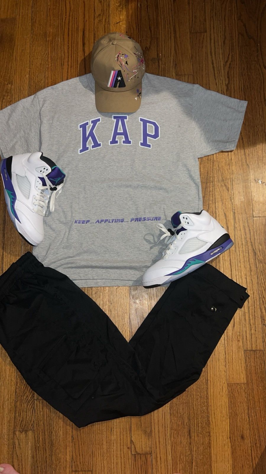 Other NEW mens M -XXL shirt KAP streetwear gray , black , purple Size US L / EU 52-54 / 3 - 13 Thumbnail